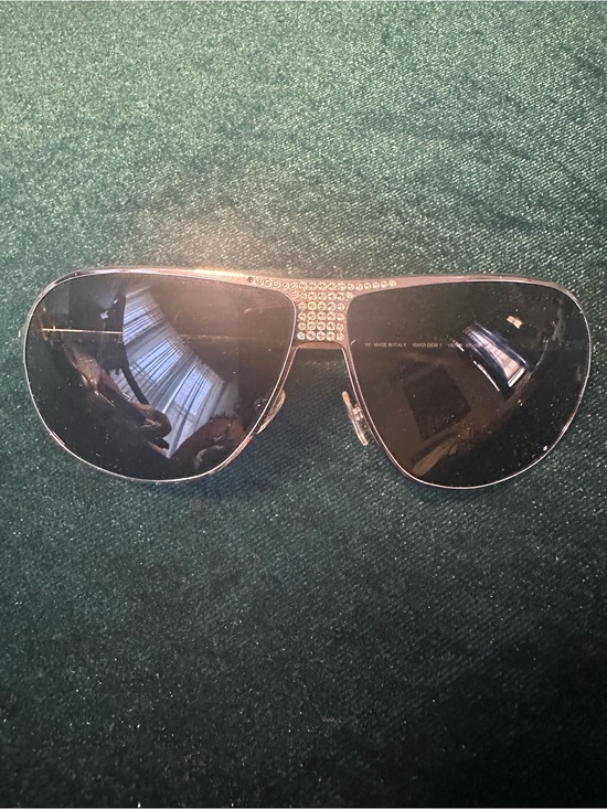 Dior Accessories - Dior Hard Dior 1 Black Aviator Sunglasses with Swarovski Crystals